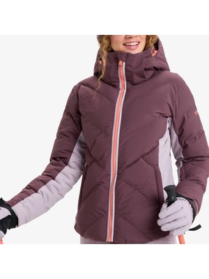 Roxy Snowdrift Kadın Mont Uzun Kol Polar Kumaş Kalın Mor Kış Sporları İçin Şık Tasarım