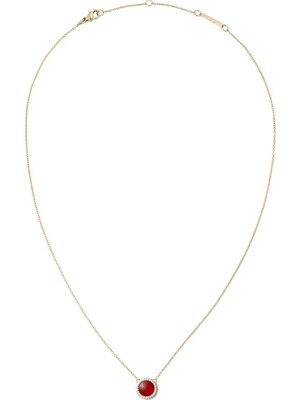 Daniel Wellington Audrey Necklace Red Agathe Gold
