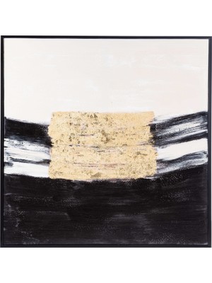 Mudo Home GOLDEN ABSTRACT ÇERÇEVELİ YAĞLI BOYA 100X100CM
