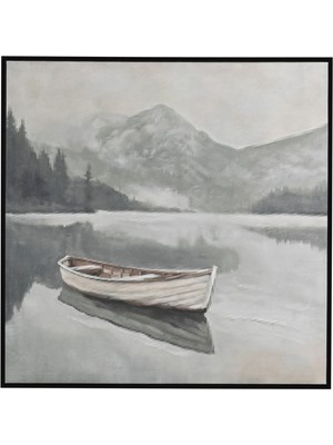 Mudo Home QUIET SHORE ÇERÇEVELİ YAĞLIBOYA TABLO 100X100 CM