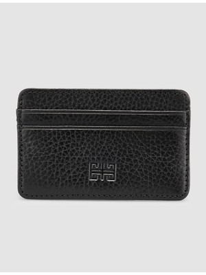 Cabani Koyu Siyah Dokulu Hakiki Deri Kartlık