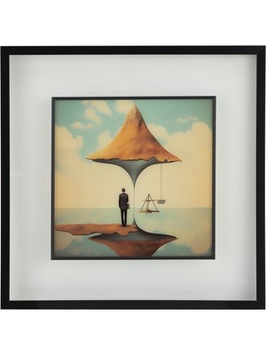 Mudo Home AETHER ÇERÇEVELİ CAM TABLO 60X60 CM