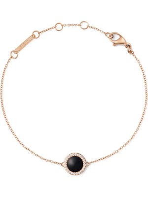 Daniel Wellington Audrey Bracelet Black Agathe Rose Gold
