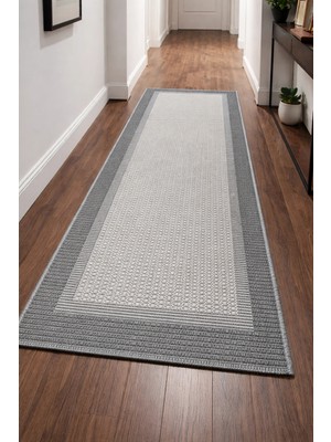 Filizon Mess Modern Dekoratif Yumuşak Dokulu Sisal Halı 3945 Gri Antrasit