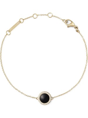 Daniel Wellington Audrey Bracelet Black Agathe Gold