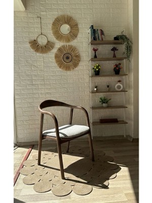 Silla Concept Yılan Sandalye Teddy Krem Kumaş Ceviz Ahşap Sandalye