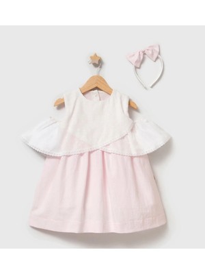 Queen Kids   Kız Çocuk Fırfırlı Elbise Pembe