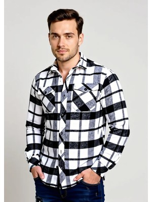 Madmext Beyaz Oduncu Gömlek 4950