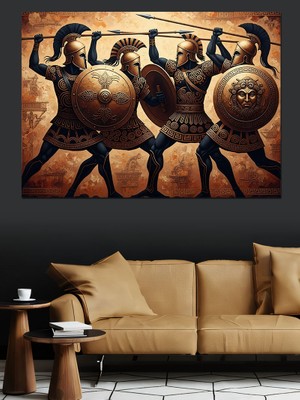Artmeg Savaşa Giden  Roma Askerleri Dekoratif Kanvas - Mdf Ahşap Tablo