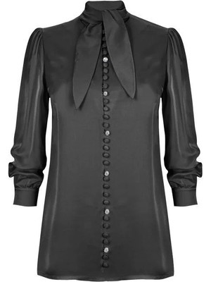 Senna Pluton Blouse Siyah
