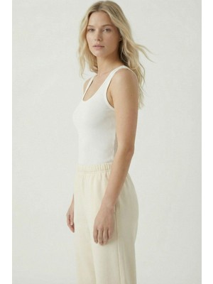 Rays Beyaz Kalın Askılı U Yaka Atlet 5068