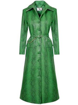 Senna Semolına Trench Yeşil