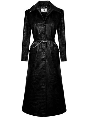 Senna Semolına Trench Siyah