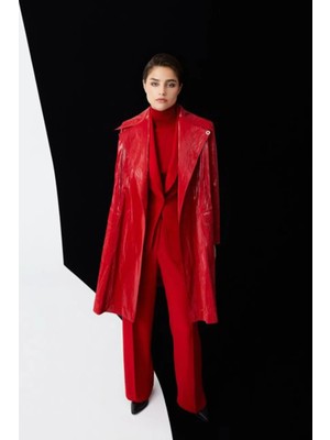 Senna Female Trench Kırmızı
