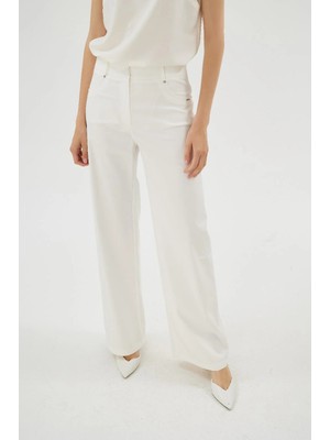 Senna Luzıa Koton Pantolon Ekru