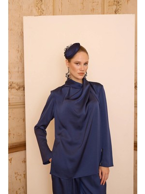 Senna 20017 Crıstalle Bluz Lacivert