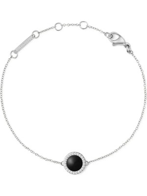 Daniel Wellington Audrey Bracelet Black Agathe Silver
