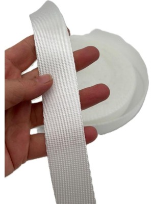 Angel Çanta Aksesuar 3 cm Polyester Kolon 1 Metre Beyaz