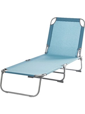Koçtaş UO Çuraçao Şezlong Su Mavisi Polyester ve Metal Malzeme ile Taşınabilir Konforlu Tasarım