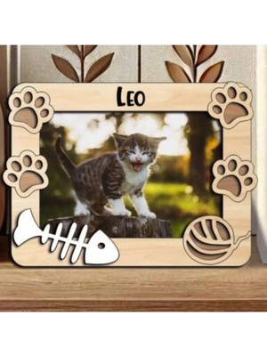 Mars Tasarım Kişiselleştirilmiş Evcil Hayvan Fotoğraf Çerçevesi - Kedi Severler Için Hediye 10X15 Fotoğraflar