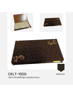 Mars Tasarım Çiftyüz, Mdf , Derili Ahşap Çikolata Kutusu (1000GR'LIK)
