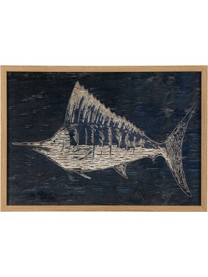 Mudo Home MARLIN ÇERÇEVELİ AHŞAP TABLO 50X70CM