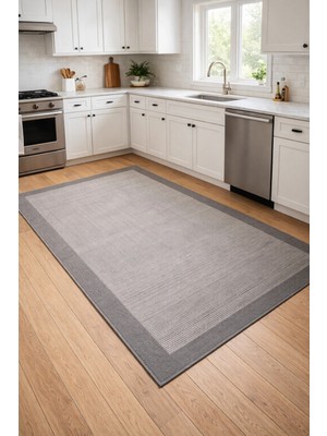 Filizon Mess Modern Dekoratif Yumuşak Dokulu Sisal Halı 3933 Gri Antrasit