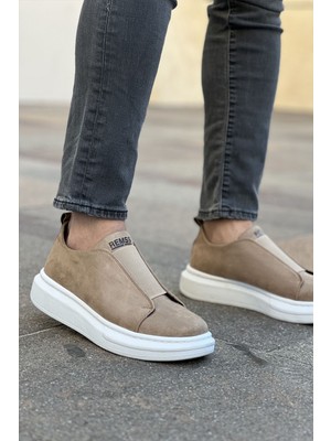 Zerenyus ZRC603 - Premium Lastikli Erkek Günlük Ayakkabı Vizon