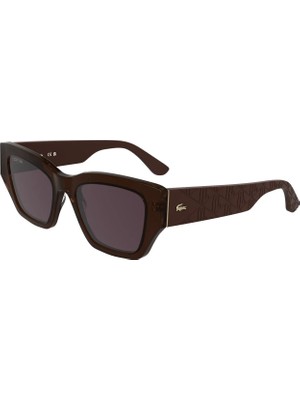 Lacoste L 6053S 210 52 Kadın Cat Eye Bordo Kemik Güneş Gözlüğü