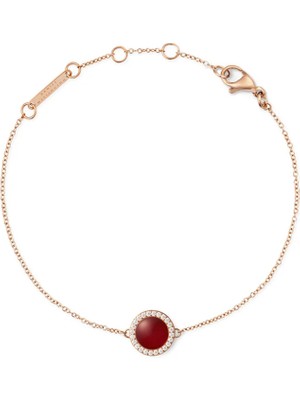 Daniel Wellington Audrey Bracelet Red Agathe Rose Gold