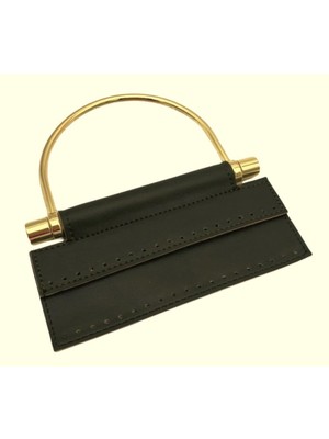 Angel Çanta Aksesuar Suni Derili Metal Çanta Sapı Ipek Model Haki Yeşil Renk Light Gold Metal (Yeni Model)