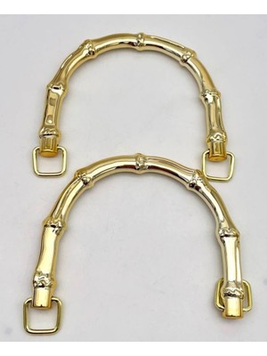 Angel Çanta Aksesuar Akrilik Görünümlü Plastik Çanta Sapı Gold Renk