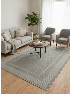 Filizon Mess Modern Dekoratif Yumuşak Dokulu Sisal Halı 3948 Krem Vizon