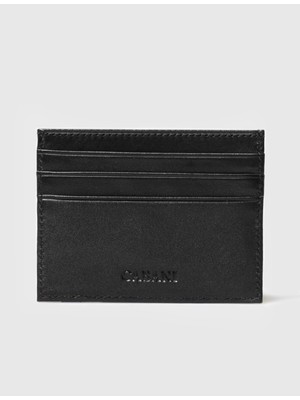 Cabani Siyah Hakiki Deri Minimal Kartlık