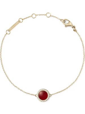 Daniel Wellington Audrey Bracelet Red Agathe Gold