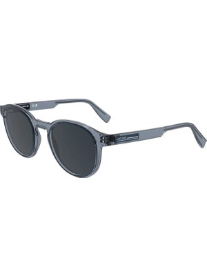 Lacoste L 6055S 038 51 Unisex Oval Şeffaf Gri Kemik Güneş Gözlüğü