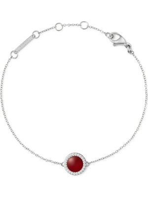Daniel Wellington Audrey Bracelet Red Agathe Silver