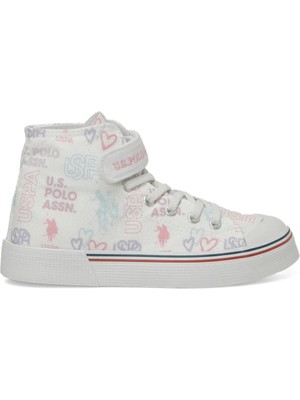 U.s. Polo Assn. Penelope Hı Jr 5fx Beyaz Kız Çocuk High Sneaker