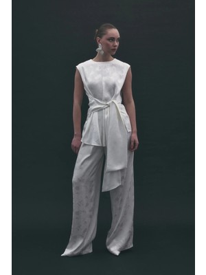 Sateen Camila Pantolon - Ekru