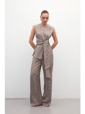 Sateen Camila Pantolon - Vizon