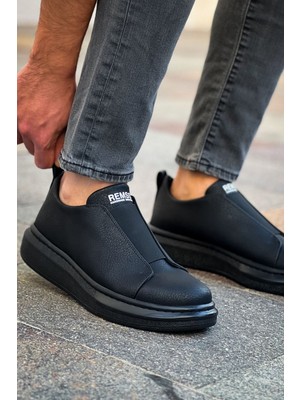 Zerenyus ZRC603 - Premium Lastikli Erkek Günlük Ayakkabı Siyah