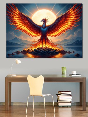 Artmeg Küllerinden Doğan Anka Kuşu Dekoratif Kanvas - Mdf Ahşap Tablo