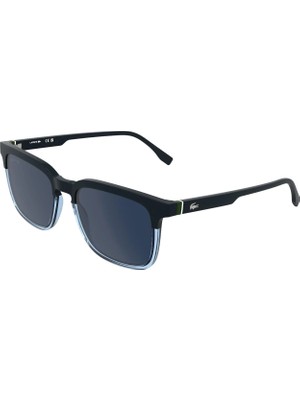 Lacoste L 6074S 410 56 Unisex Dikdörtgen Mavi Şeffaf Mavi Çok Renkli Kemik Güneş Gözlüğü