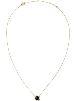 Daniel Wellington Audrey Necklace Black Agathe Gold