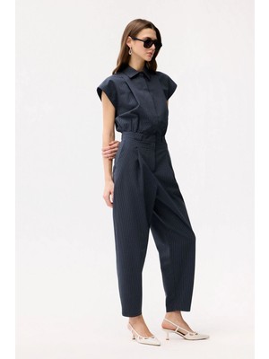 Adl Çizgili  Tulum Lacivert 18246486000