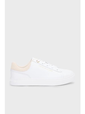Tommy Hilfiger Hakiki Deri Logolu Sneaker Ayakkabı Bayan Ayakkabı FW0FW09020 0k4