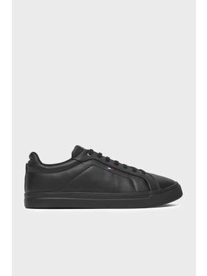 Tommy Hilfiger Deri Logolu Sneaker Ayakkabı Erkek Ayakkabı FM0FM05678 Bds