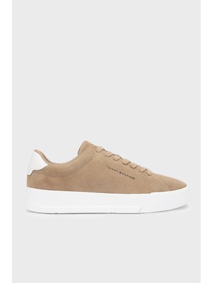 Tommy Hilfiger Süet Logolu Sneaker Ayakkabı Erkek Ayakkabı FM0FM05716 Aeı