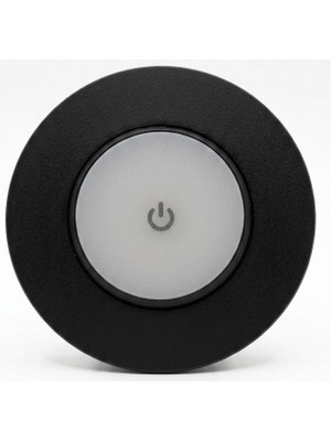 MELLİFERA Dokunmatik LED Tavan Lambası Siyah 2W 10-30V Alüminyum Gövde Yuvarlak Karavan Tekne Iç Tavan Aydınlatması