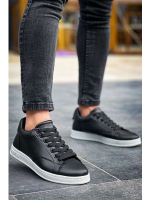 Zerenyus ZRC611 - Basic Model Rahat Günlük Erkek Ayakkabı Siyah Beyaz